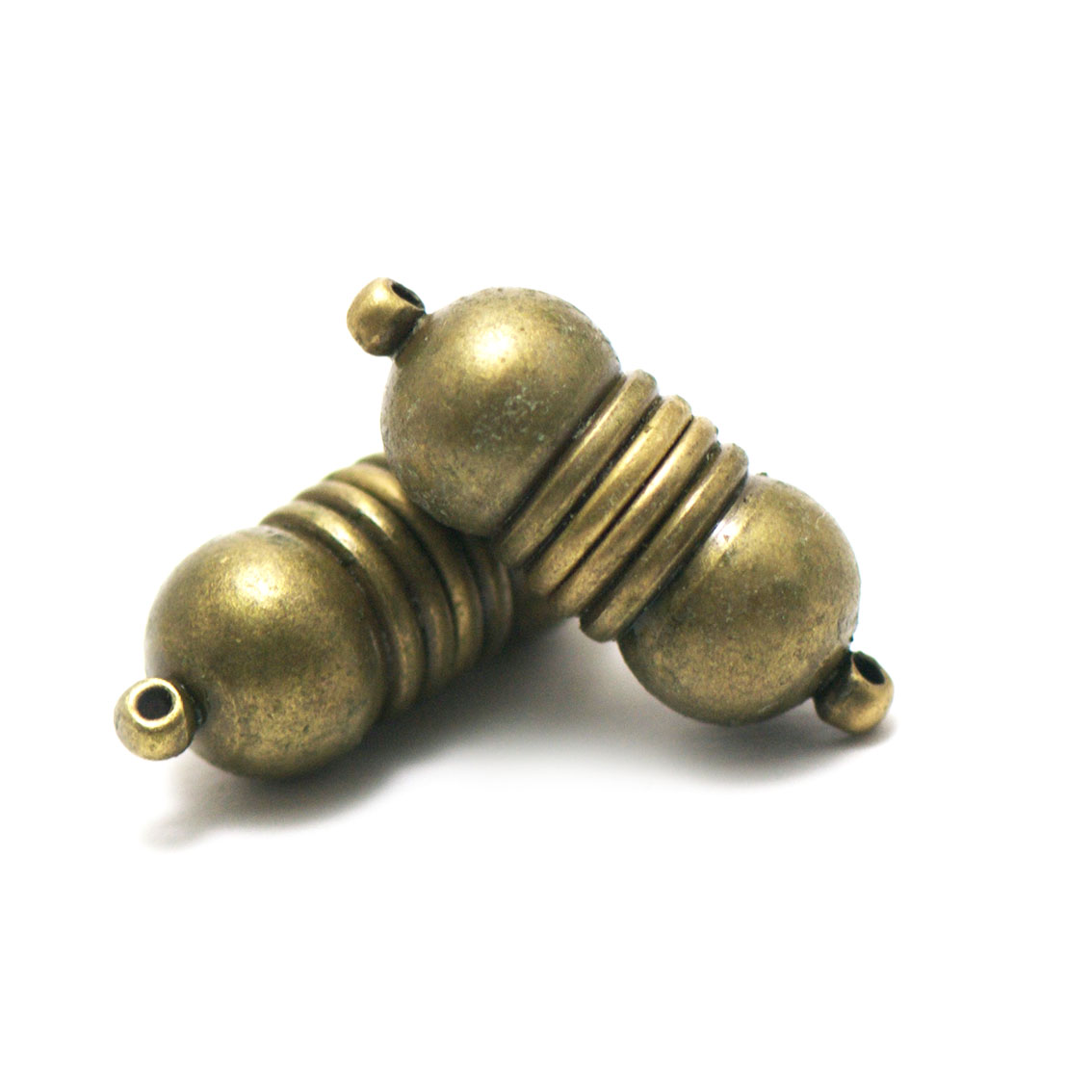 Cylindre grand motif 26x10 mm bronze