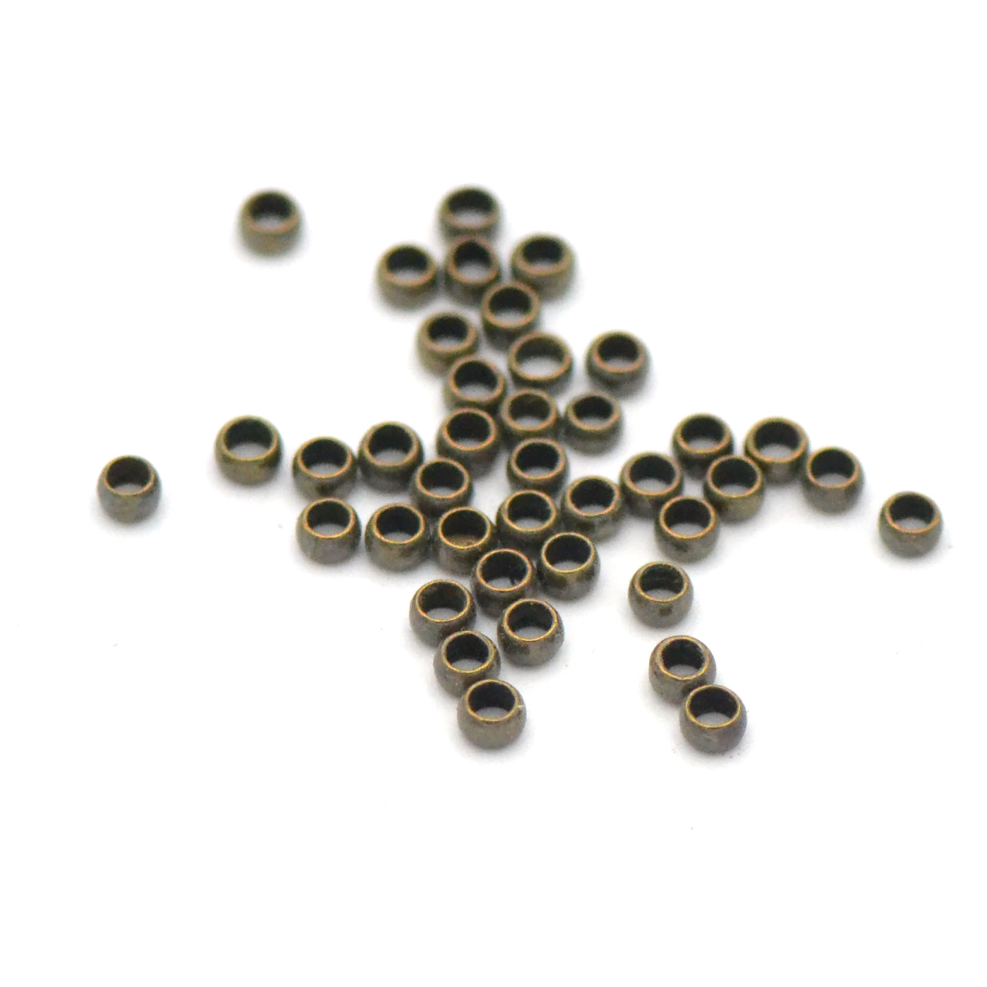 5g environ 146 perles à écraser 3 mm, bronze