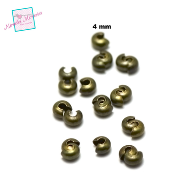 cache perle 4mm bronze