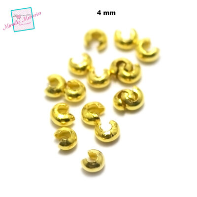 cache perle 4mm doré