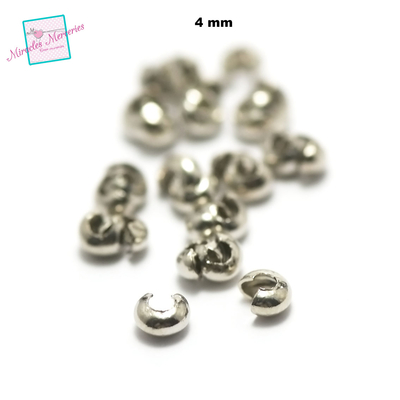 cache perle 4mm argenté