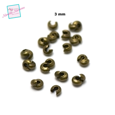 cache perle 3mm bronze