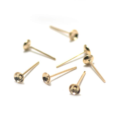 support arrondie 4mm doré