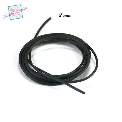 cordon cahouchou noir creuse 2mm copie