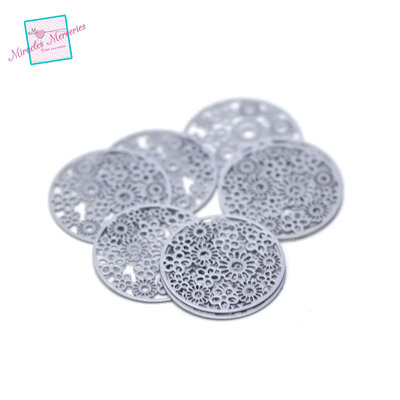 cercle fleur gris