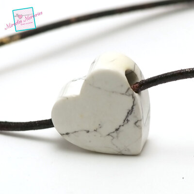 coeur grand trou howlite