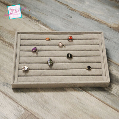 grand plateau velours gris