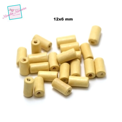 tube 12x6 mm beige laqué