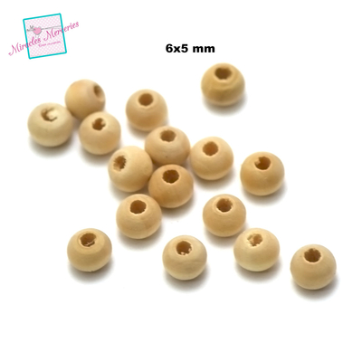 rondelle 6x5 mm beige