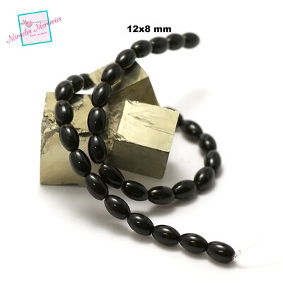 onyx grain de riz 12x8 mm