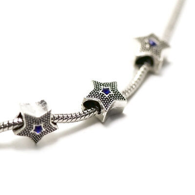 étoile strass bleu saphir