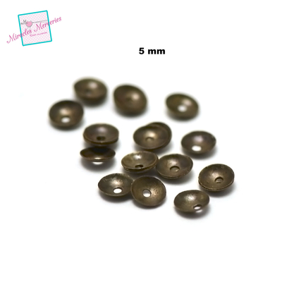 1000 coupelles simples rondes 5 mm,bronze
