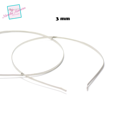 serre tête 3 mm argenté