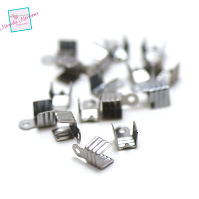 embout rectangle motif 7x4 mm gun-métal