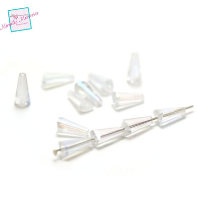 blanc transparent irisé