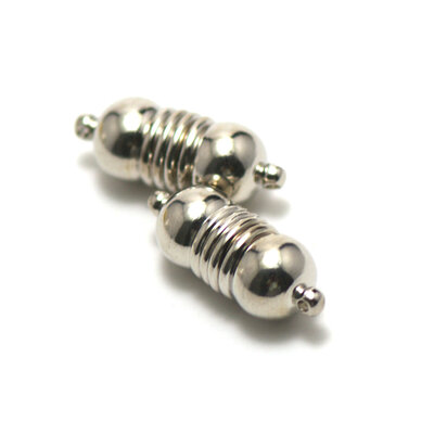 Cylindre grand motif 26x10 mm argenté