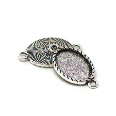 006 oval 18x13 mm  argenté
