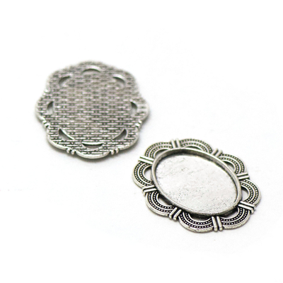 0010 oval 25x18 mm argenté