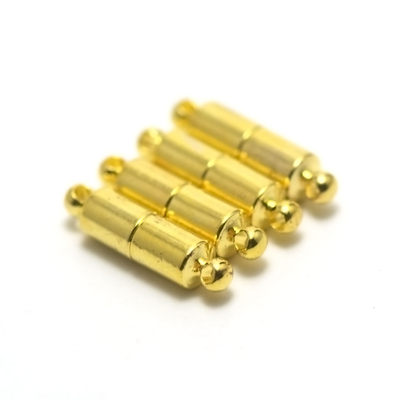 Cylindre lisse 20x5 mm doré