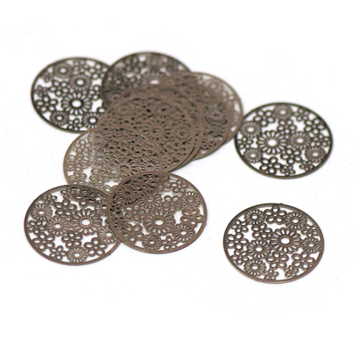 cercle fleur marron clair