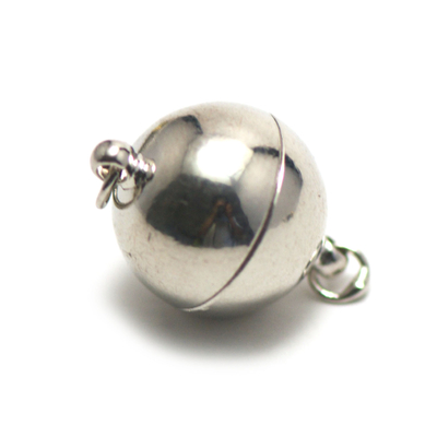 fermoir boule 20x14 mm argenté