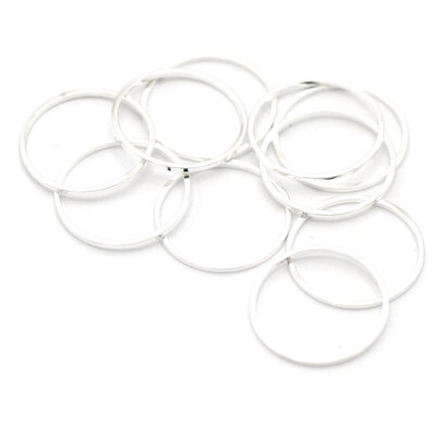 cercle 20 mm argenté clair