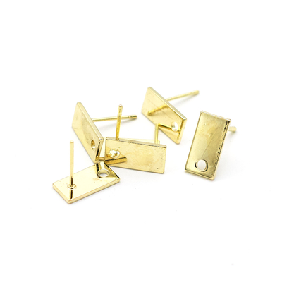 rectangle 12x6 mm doré