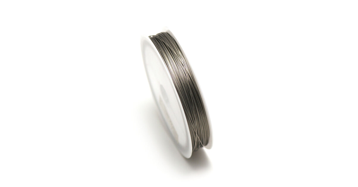 Bobine Fil Métal Câblé Noir - 100 Mètres - Diamètre 0.38mm - Réf. 4558550039842