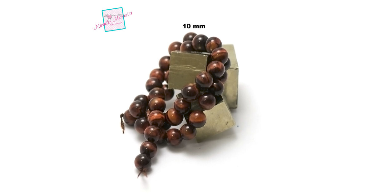 Fil De Perles En Oeil De Taureau Rouge - 39cm, 60 Pièces, Boules Facettées 6mm