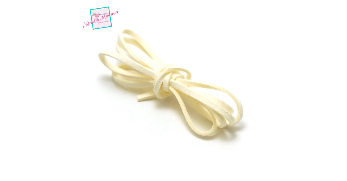 Cordon Suédine 3mm Beige Clair Pastel - 5 Mètres, Marque Homemade, Neuf
