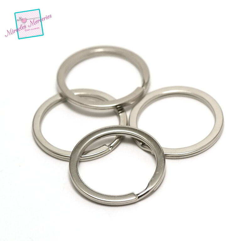 Anneaux Porte-clés Métal Noir - Lot De 40 - Diamètre 30 Mm - Pour Clés, Bricolage, Décoration
