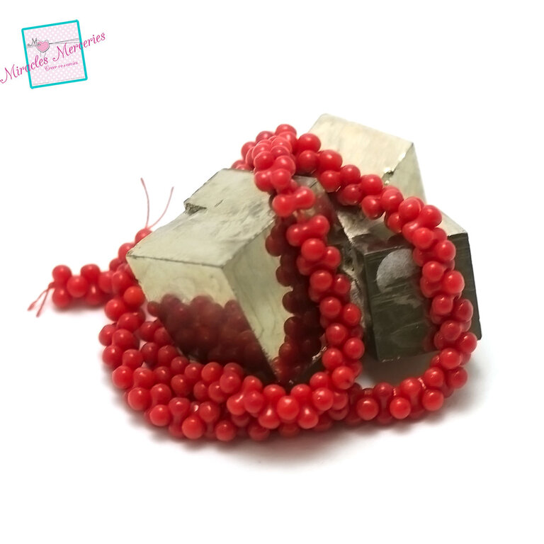 Fil De Perles En Jade Rouge - 27 Pièces Environ, Palets 14mm, Longueur 39cm - Neuf