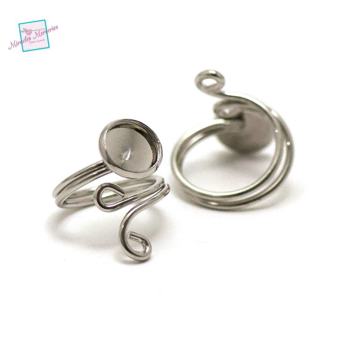 Boucles D'oreilles Zen à Clous Avec Cabochon En Verre Bleu - Support Métal Argenté - Neuf Avec étiquettes