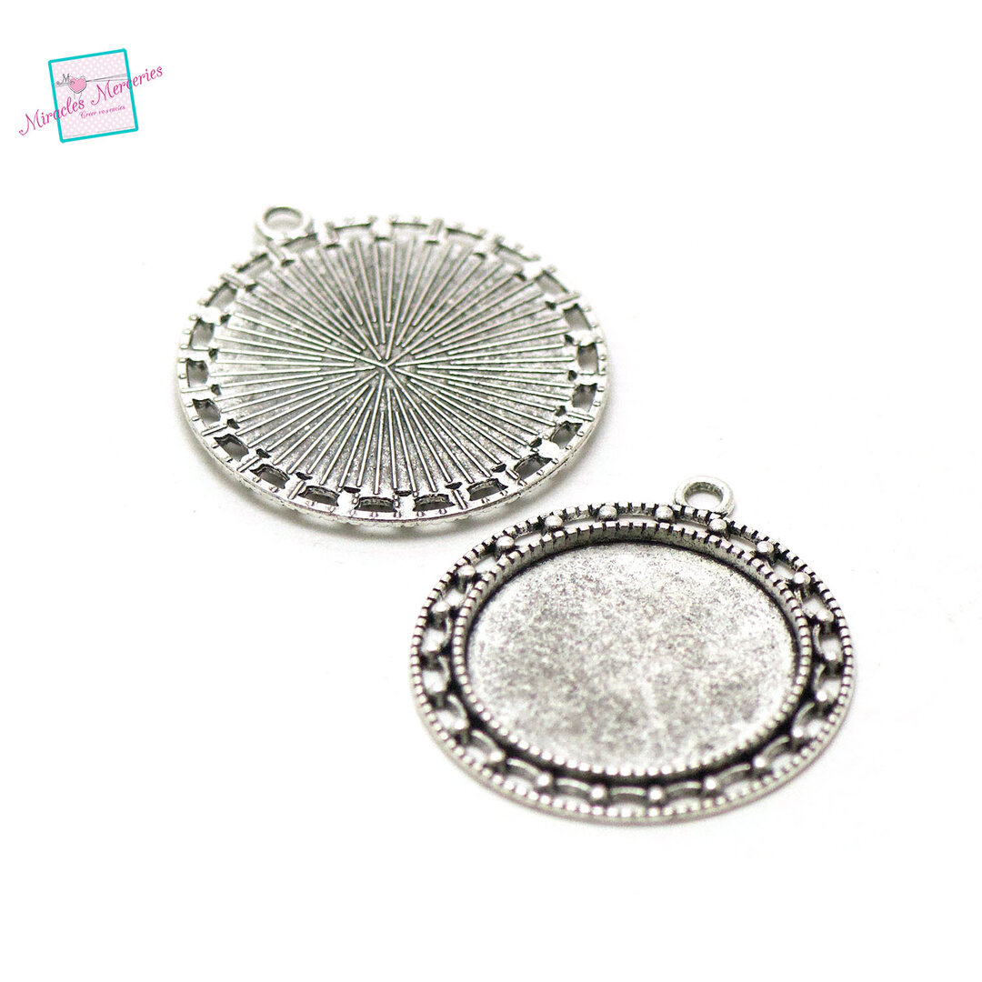 Support Monture Pour Camée Ou Cabochon Ovale - Dimensions 39 X 29 Mm, Doré