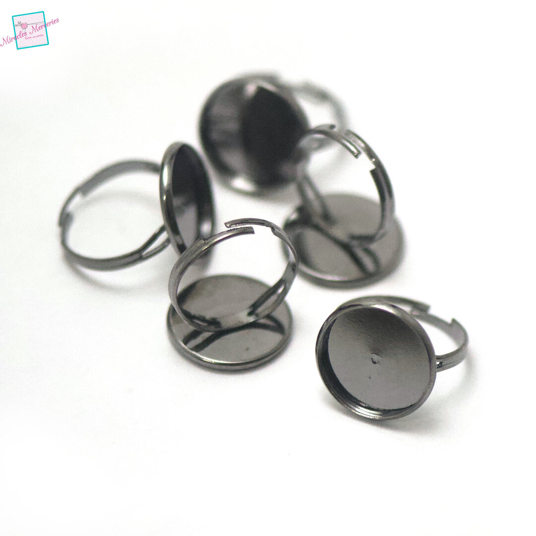 5 Supports Cabochons Métal Argenté – 16mm, Pour Bijoux DIY, Qualité Professionnelle