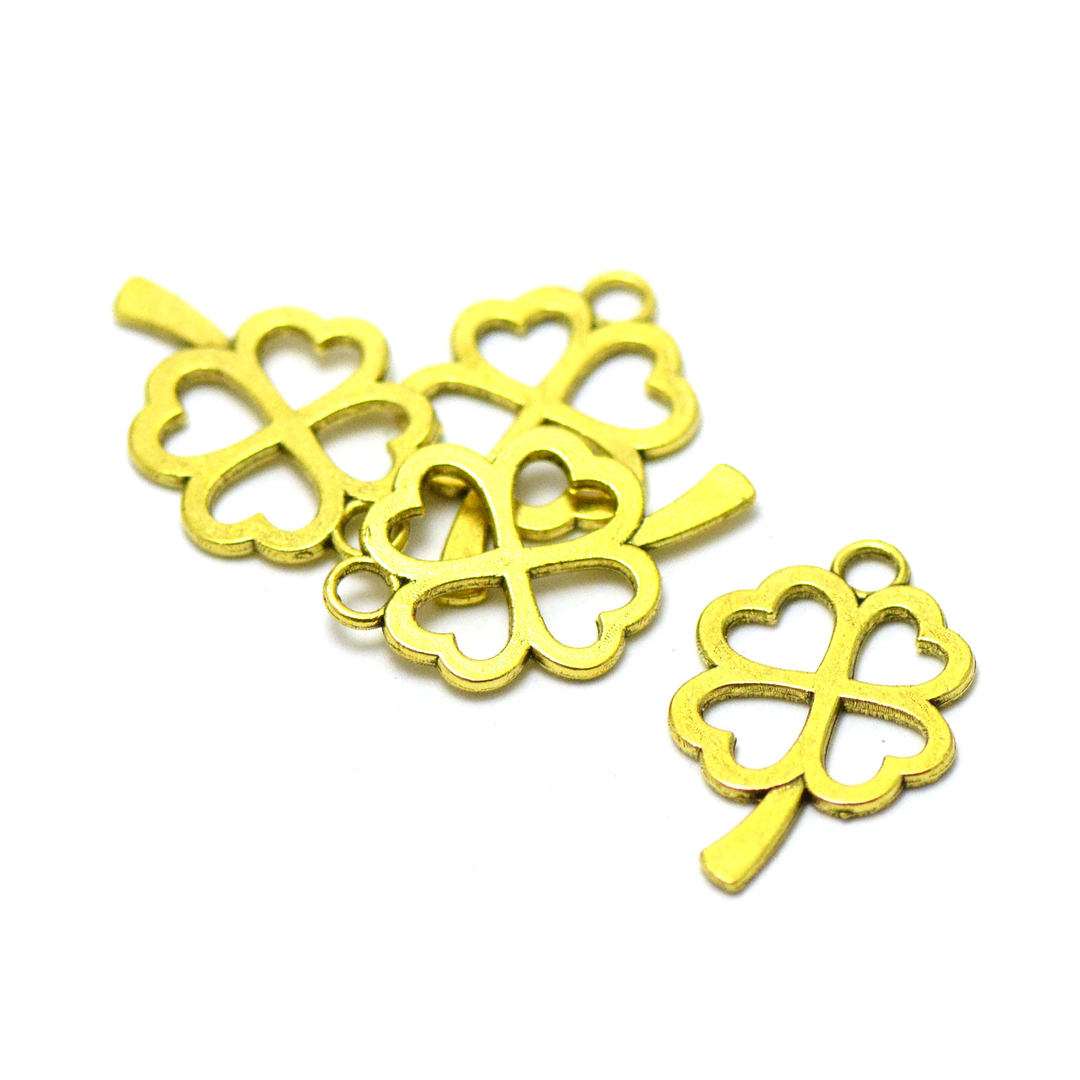 Lot De 40 Breloques En Forme De Trèfle Pour La Saint-Patrick Pour La