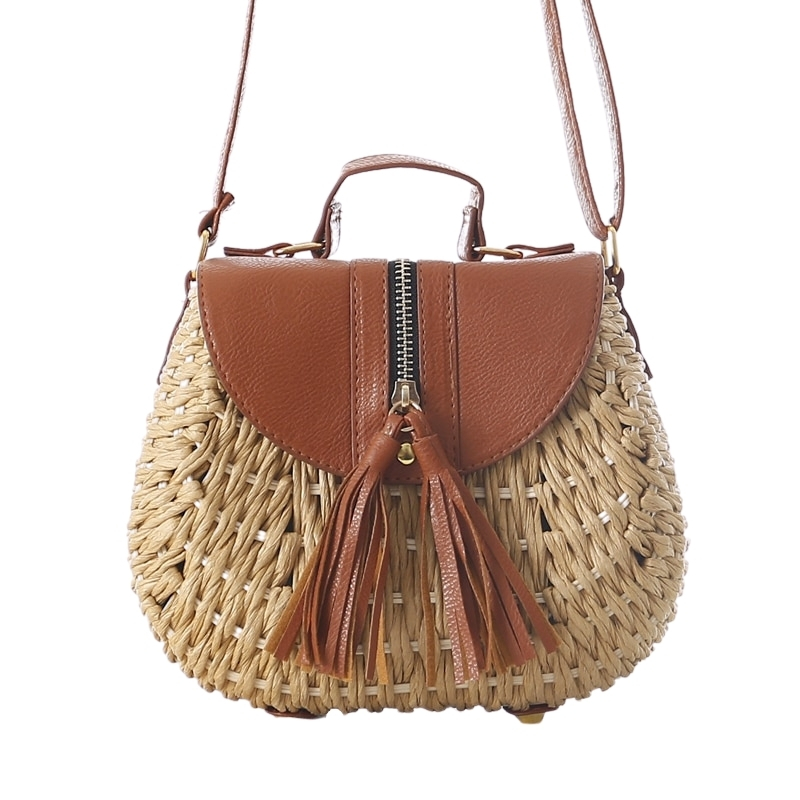 Sac en paille et cuir new arrivals