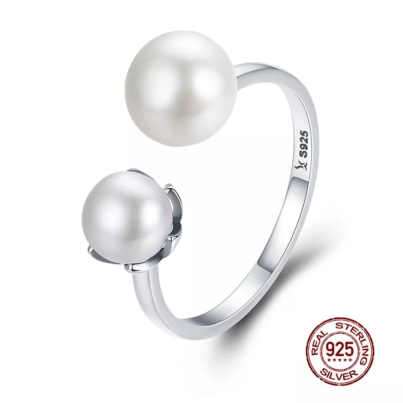 Bague best sale perle argent