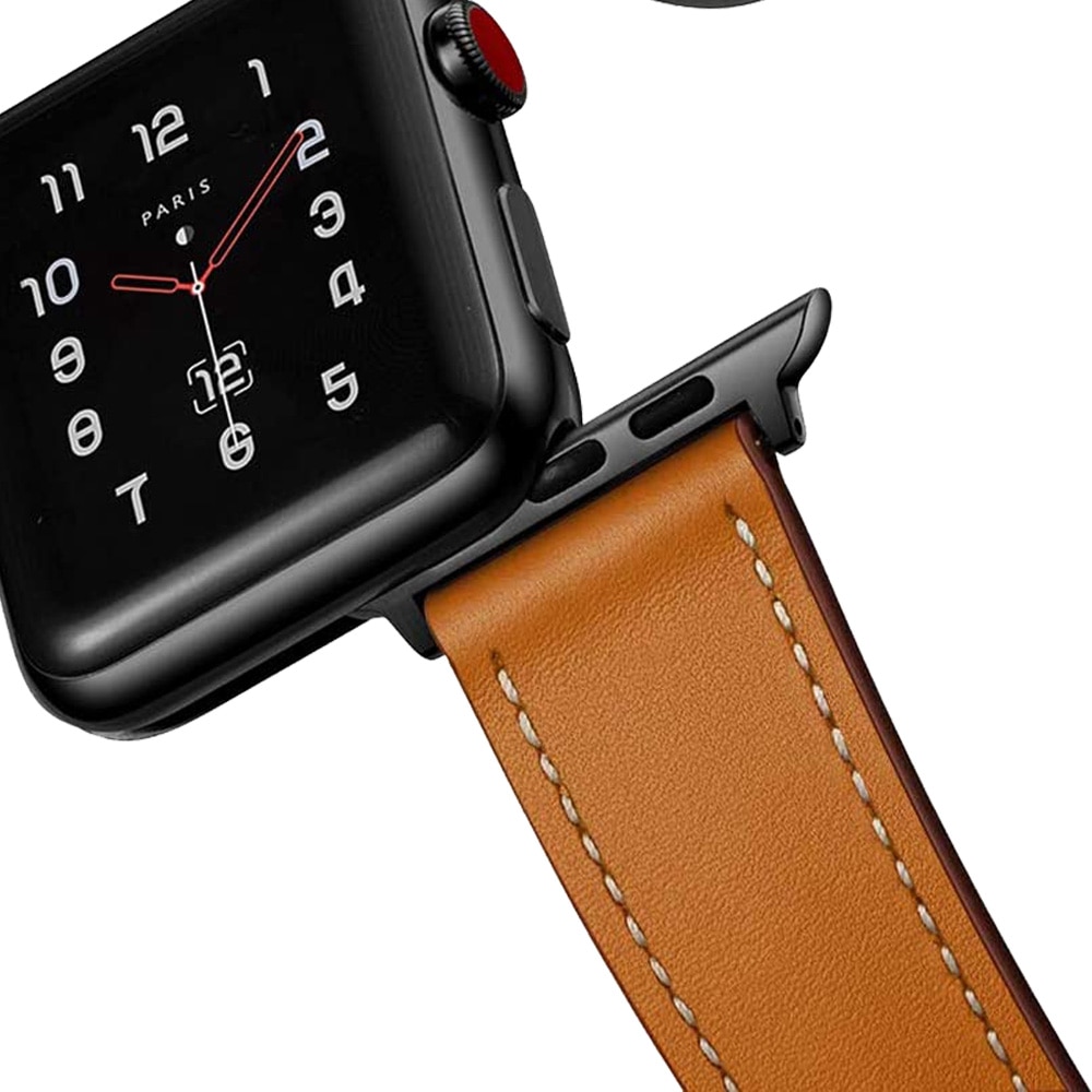 bracelet cuir pour montre connectée Apple watch, homme, femme