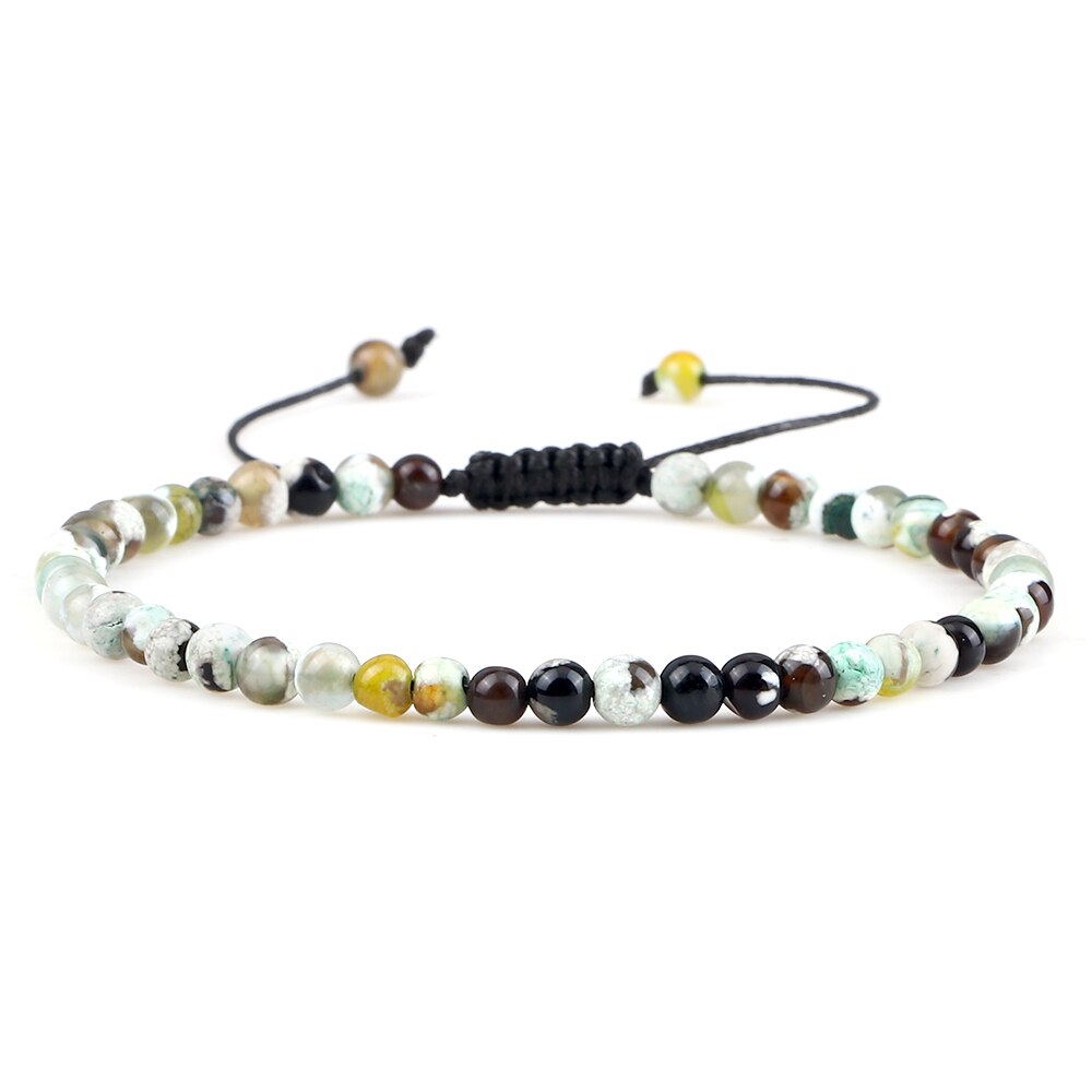 Bracelet perles chakras et cuir/homme femme/Bijoux Boutique Zen Style