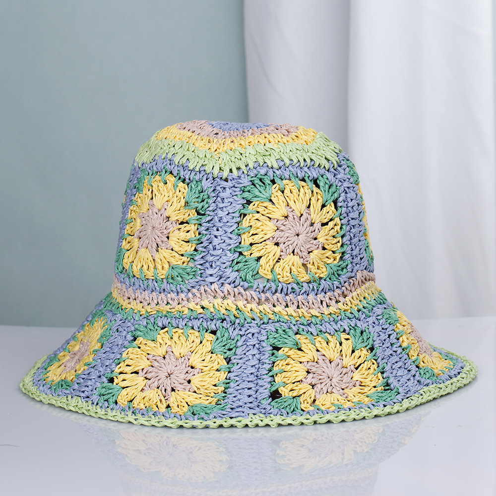 Chapeaux de paille Crochet, chapeau de plage bob