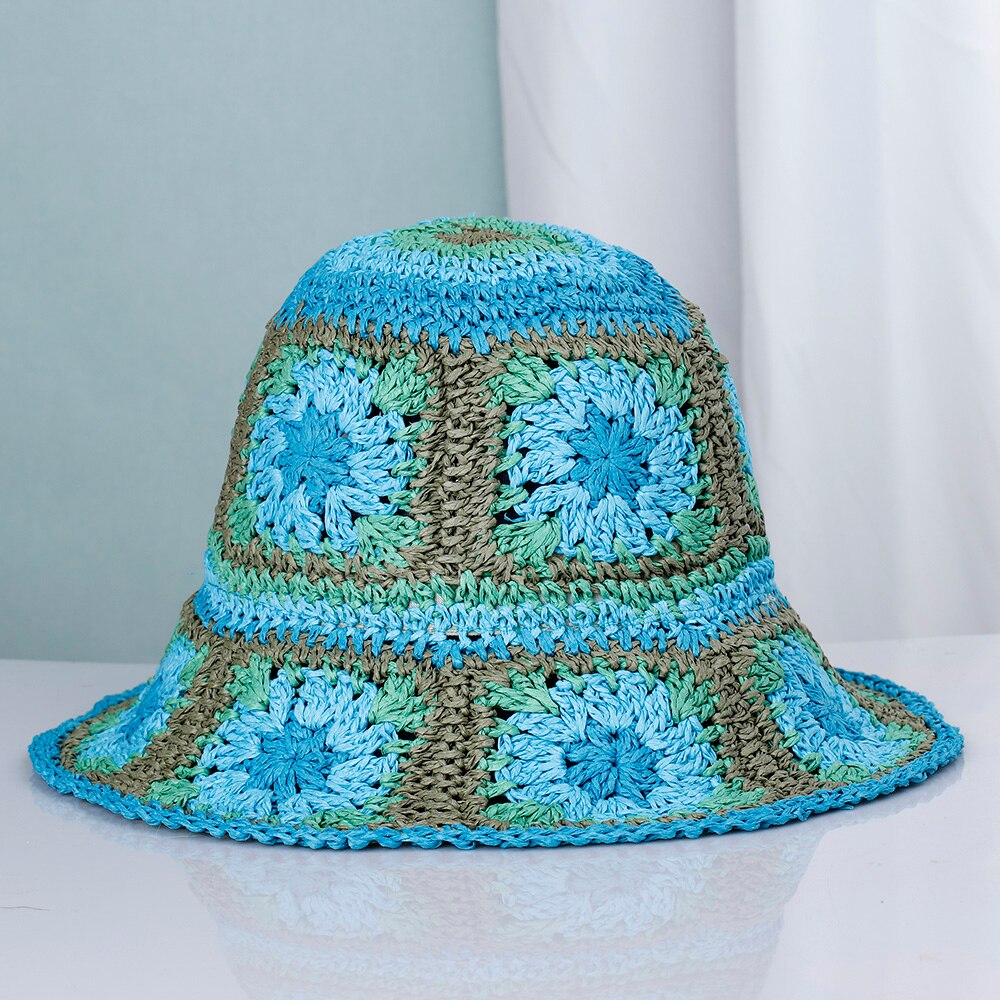 Chapeaux de paille Crochet, chapeau de plage bob