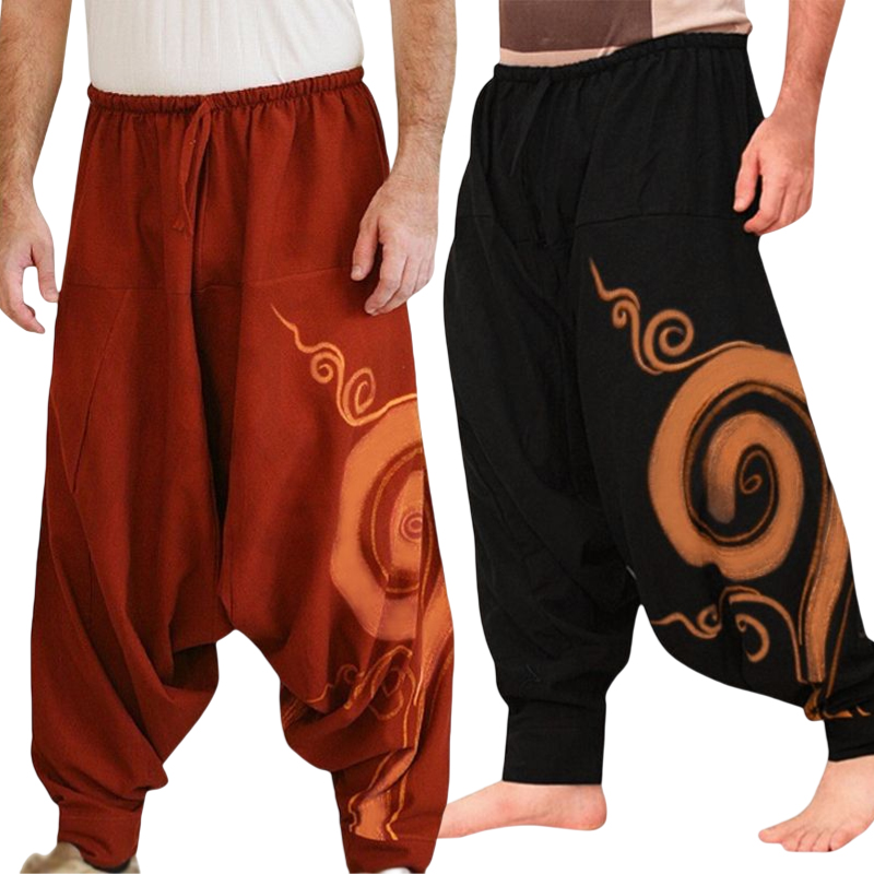 Pantalon Sarouel Homme Pantalon De Yoga D'été en Lin pour Hommes