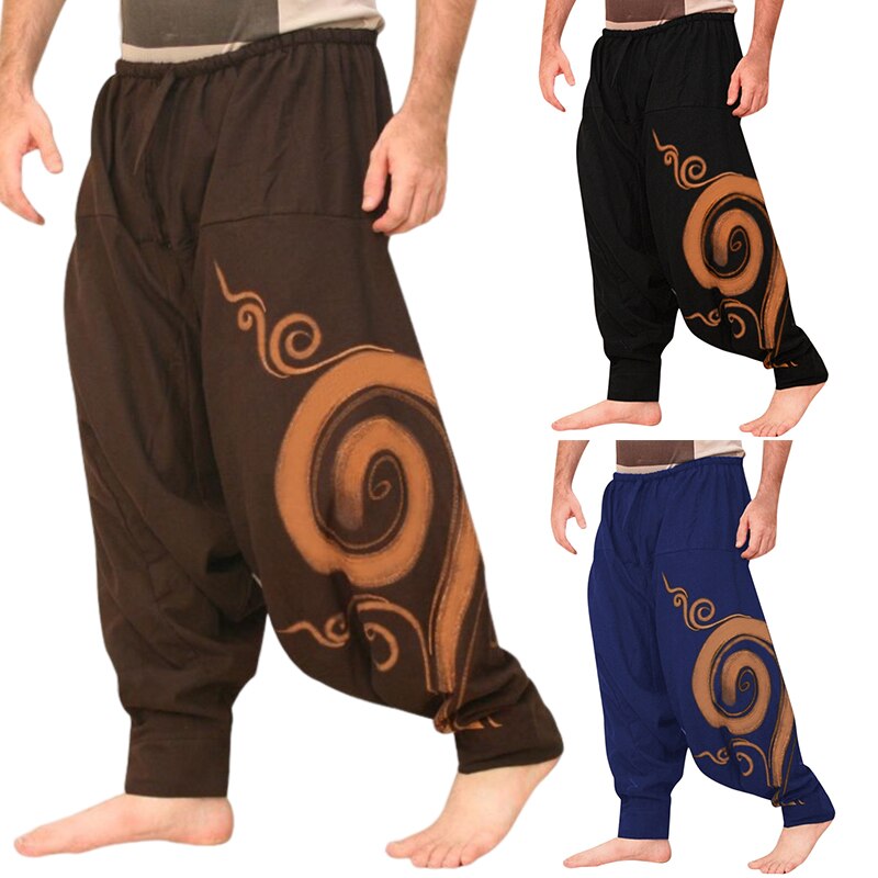 sarouel, pantalon ample, Pantalon coton, style décontracté, pantalon yoga homme, sarouel homme