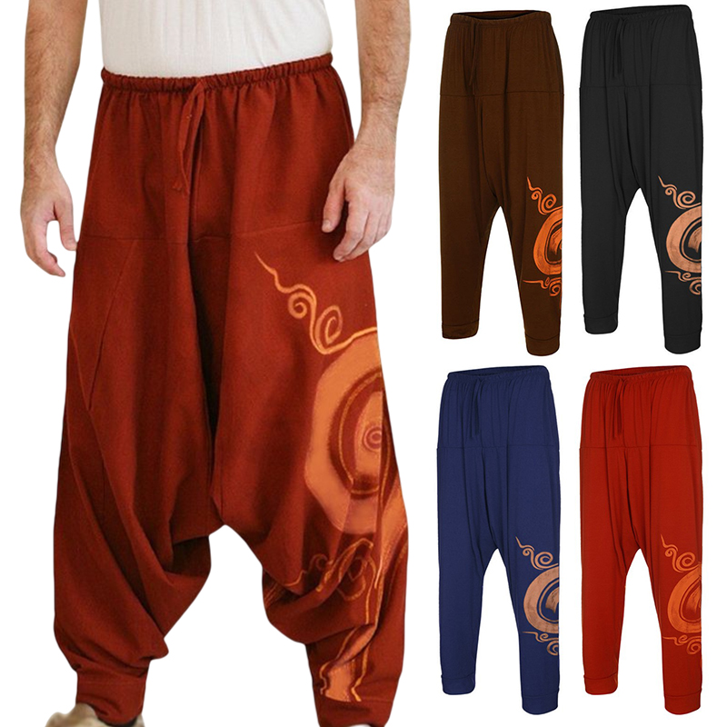 sarouel, pantalon ample, Pantalon coton, style décontracté, pantalon yoga homme, sarouel homme