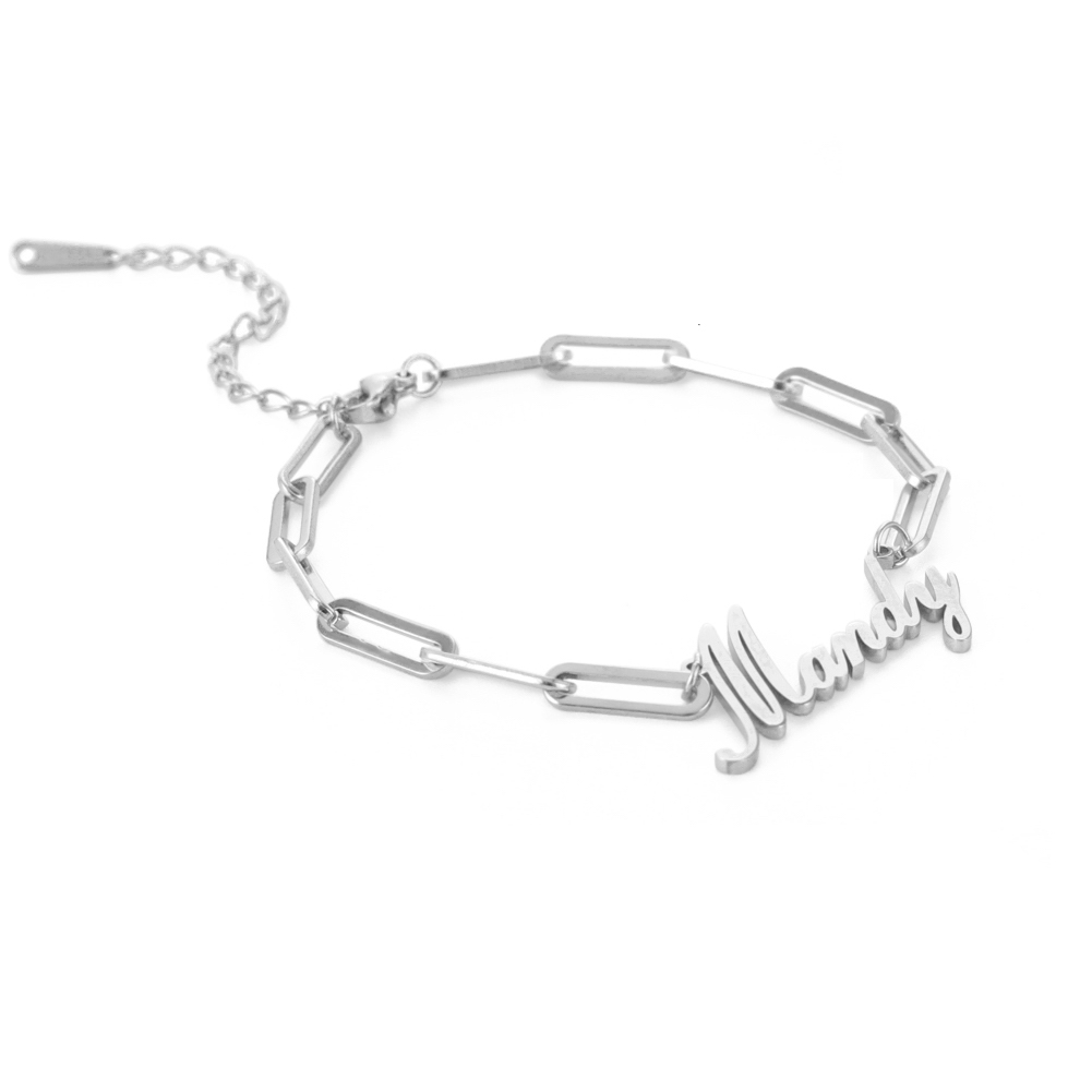 Bracelet personnalisé Celia - Argent – fleur de nuit