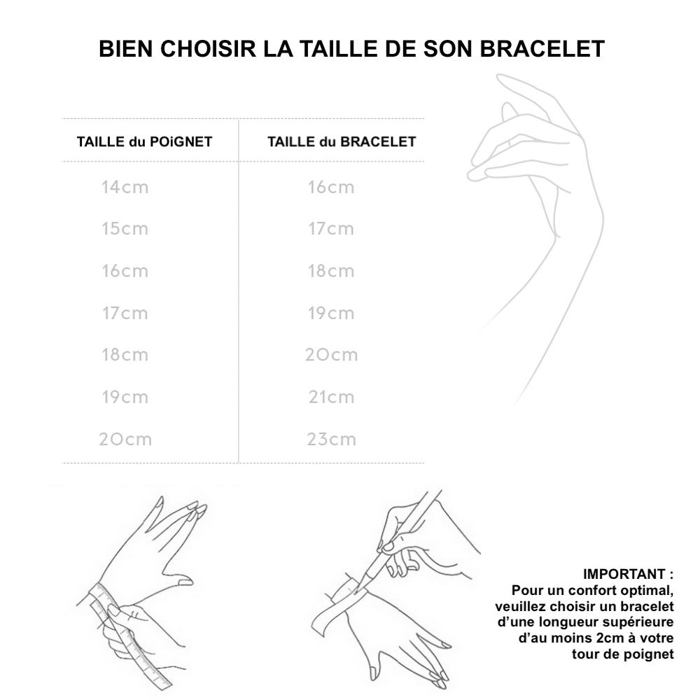choix typographie bracelet grande Maille Acier