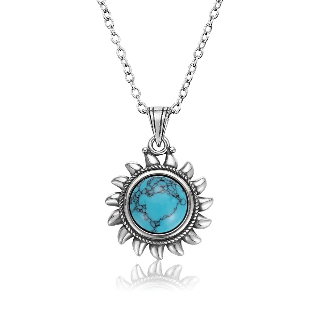 Collier Solstice en pierre semi-précieuse Turquoise