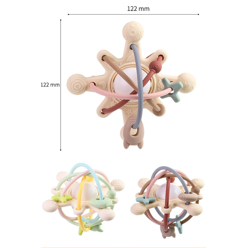 Hochet Montessori 3D anneau dentition en Silicone 6