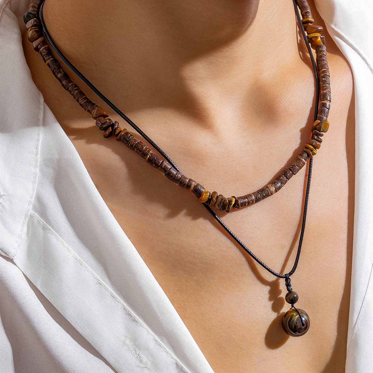 Collier pendentif en Pierre naturelle pour homme